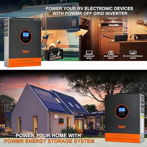 PowMr 1000W 1500W Hybrid Solar Inverter